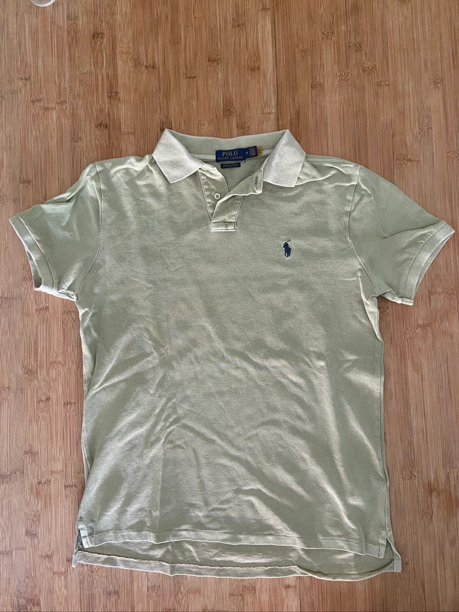 Polo Ralph Lauren Custom Slim Fit – Vert – Taille M  – photo 2